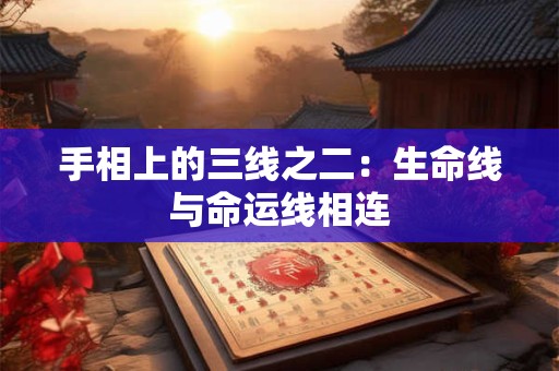 手相上的三线之二：生命线与命运线相连