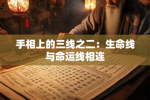 手相上的三线之二：生命线与命运线相连