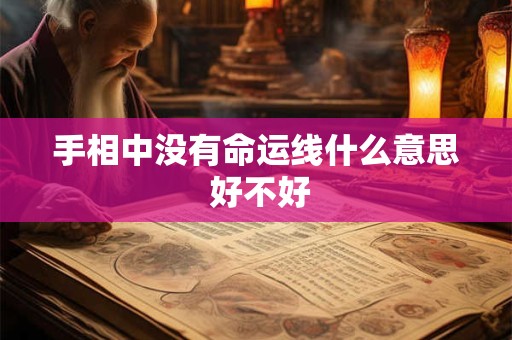 手相中没有命运线什么意思 好不好