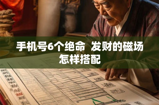 手机号6个绝命  发财的磁场怎样搭配