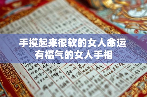 手摸起来很软的女人命运 有福气的女人手相