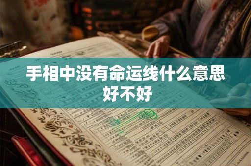 手相中没有命运线什么意思 好不好