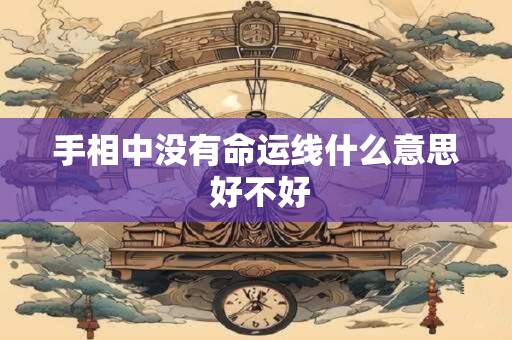 手相中没有命运线什么意思 好不好