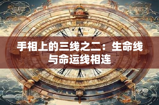 手相上的三线之二：生命线与命运线相连