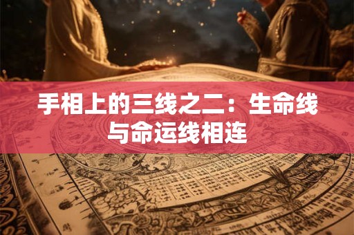 手相上的三线之二：生命线与命运线相连
