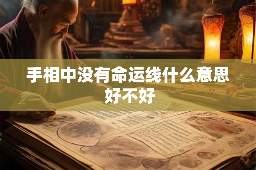 手相中没有命运线什么意思 好不好