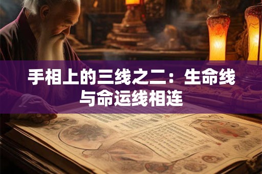 手相上的三线之二：生命线与命运线相连