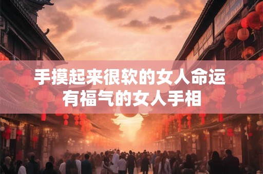 手摸起来很软的女人命运 有福气的女人手相