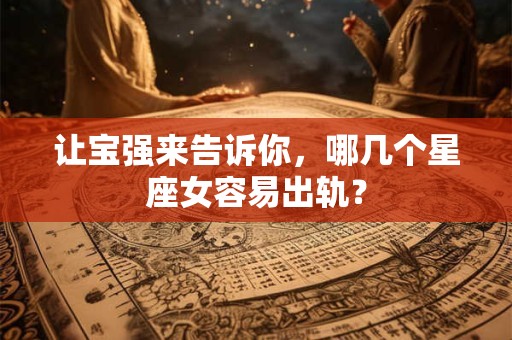 让宝强来告诉你，哪几个星座女容易出轨？