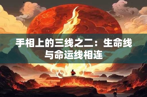 手相上的三线之二：生命线与命运线相连