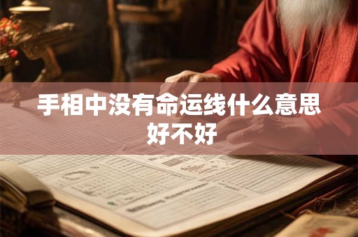 手相中没有命运线什么意思 好不好