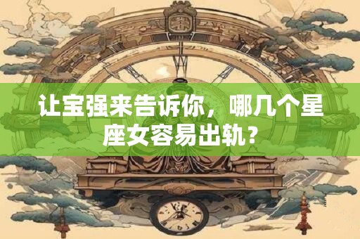 让宝强来告诉你，哪几个星座女容易出轨？