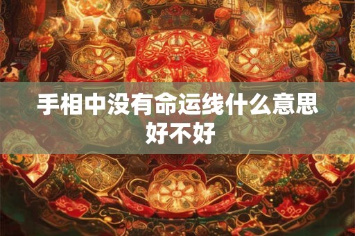 手相中没有命运线什么意思 好不好