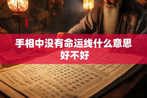 手相中没有命运线什么意思 好不好