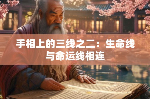 手相上的三线之二：生命线与命运线相连