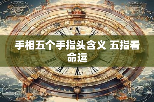 手相五个手指头含义 五指看命运