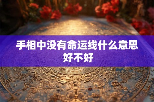手相中没有命运线什么意思 好不好