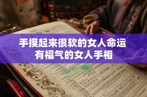 手摸起来很软的女人命运 有福气的女人手相