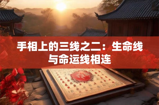 详细阅读:手相上的三线之二:生命线与命运线相连 手相上的三线之二:生命线与命运线相连