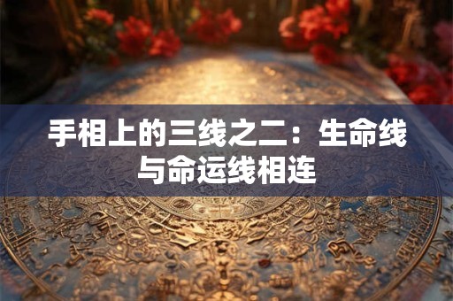 手相上的三线之二：生命线与命运线相连