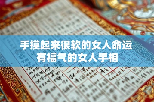 手摸起来很软的女人命运 有福气的女人手相