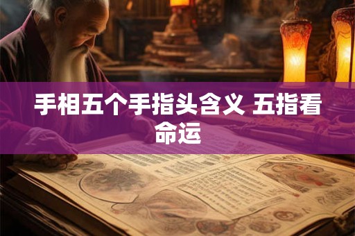 手相五个手指头含义 五指看命运