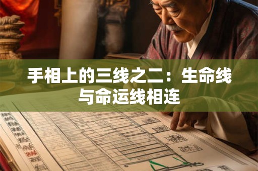 手相上的三线之二：生命线与命运线相连