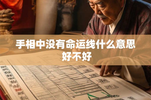 手相中没有命运线什么意思 好不好