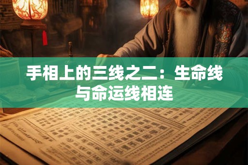 手相上的三线之二：生命线与命运线相连