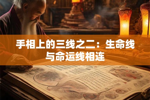 手相上的三线之二：生命线与命运线相连