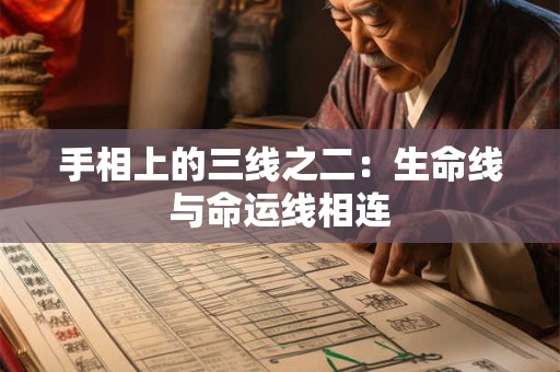 手相上的三线之二：生命线与命运线相连