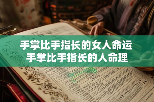 手掌比手指长的女人命运 手掌比手指长的人命理