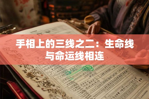 手相上的三线之二：生命线与命运线相连