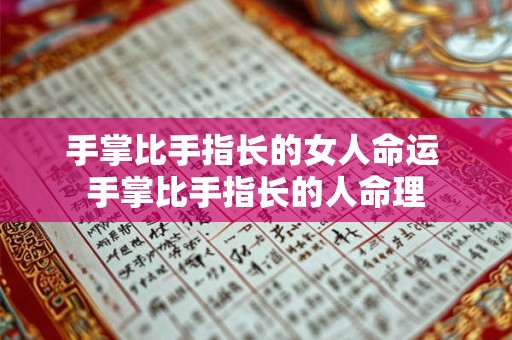 手掌比手指长的女人命运 手掌比手指长的人命理