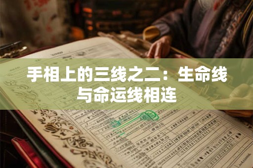 手相上的三线之二：生命线与命运线相连