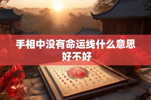手相中没有命运线什么意思 好不好