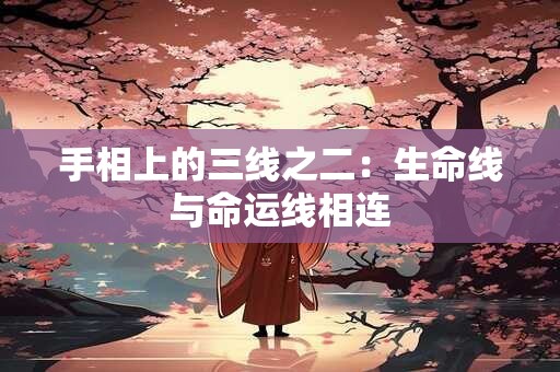 手相上的三线之二：生命线与命运线相连
