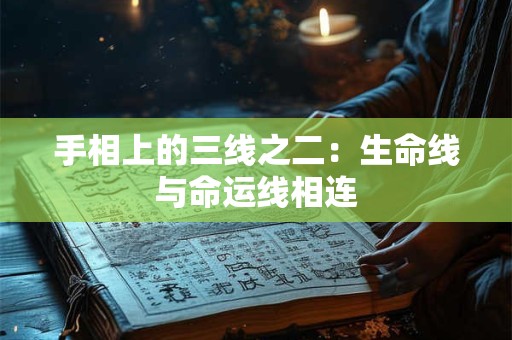 手相上的三线之二：生命线与命运线相连