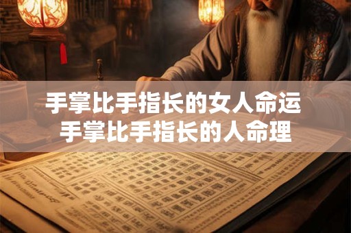 手掌比手指长的女人命运 手掌比手指长的人命理