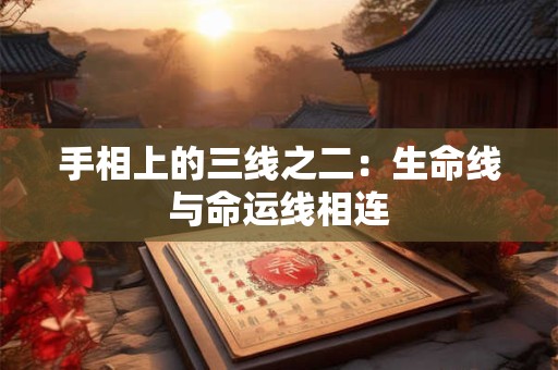 手相上的三线之二：生命线与命运线相连