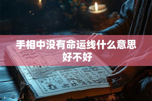 手相中没有命运线什么意思 好不好