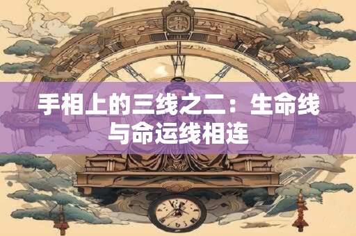 手相上的三线之二：生命线与命运线相连