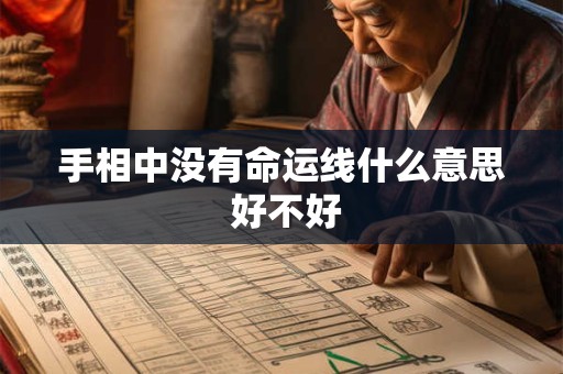 手相中没有命运线什么意思 好不好