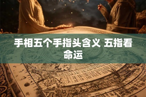 手相五个手指头含义 五指看命运