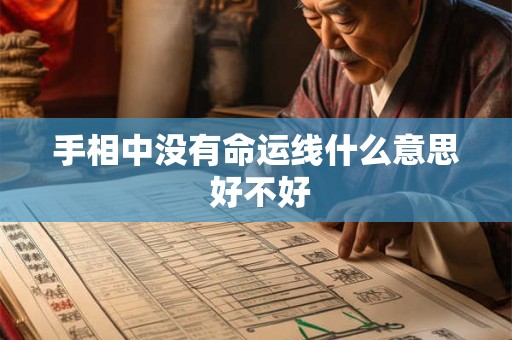 手相中没有命运线什么意思 好不好