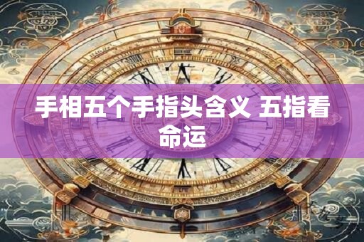 手相五个手指头含义 五指看命运