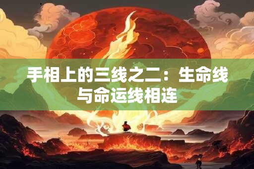 详细阅读:手相上的三线之二:生命线与命运线相连 手相上的三线之二:生命线与命运线相连