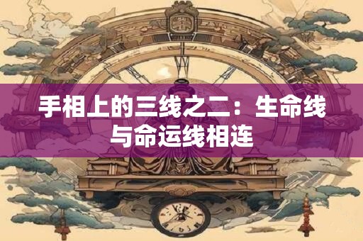 手相上的三线之二：生命线与命运线相连