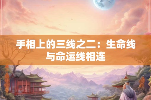手相上的三线之二：生命线与命运线相连