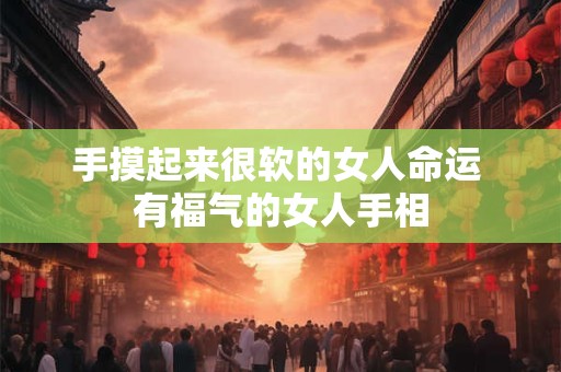 详细阅读:手摸起来很软的女人命运 有福气的女人手相 手摸起来很软的女人命运 有福气的女人手相